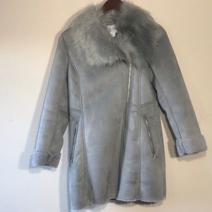 Cole Haan Fur Trim Coat